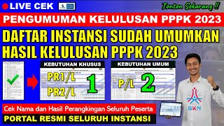 🔴LIVE CEK PENGUMUMAN KELULUSAN PPPK DAFTAR INSTANSI SUDAH PENGUMUMAN KELULUSAN PPPK 2023 [upl. by Ilellan441]