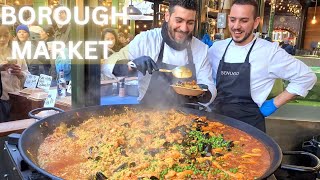 🇬🇧 LONDON STREET FOOD BOROUGH MARKET WITH CHRISTMAS DECORATIONS LONDON WALKING TOUR SOUTHBANK 4K [upl. by Aineg134]