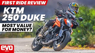 2024 KTM 250 Duke  The Sensible 250  First Ride Review  evo India [upl. by Dieball]