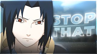 Naruto Sasuke Vs Deidara  Stop That EditAMV [upl. by Anawal]