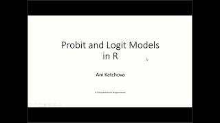 Probit and Logit Models in R [upl. by Hong760]