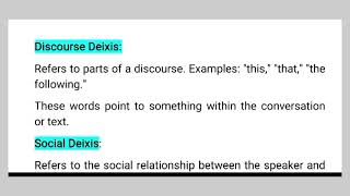 Deixis in pragmatics  What are the types of the Deixis  Linguistics [upl. by Rego735]