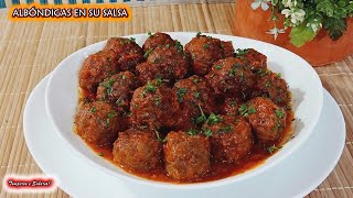 ALBÓNDIGAS EN SU SALSA MUY FÁCILES DE HACER Y DELICIOSAS [upl. by Dupin]