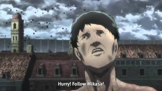 Mikasas irresponsible but epic moment  Attack on Titan [upl. by Fosque435]