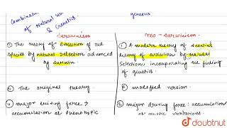 What is neo Darwinism  What are the difference between Darwinism and neoDarwinism 23 [upl. by Amalee]