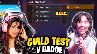 v badge guild test😱 1 vs 4🔥 Laka Gamer [upl. by Daugherty]