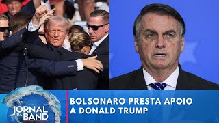 quotNos veremos na possequot diz Bolsonaro em apoio a Trump  Jornal da Band [upl. by Ark334]