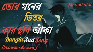 তোর মনের ভিতর কার ছবি আঁকাBangla sad songSlowed amp Reverb🥀🥀 [upl. by Niraa323]