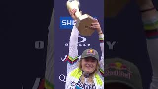 Loudenvielle rewarded Valentina Höll 🇦🇹 with a 3️⃣rd Downhill World Cup title 🏆 MountainBike [upl. by Ennej6]