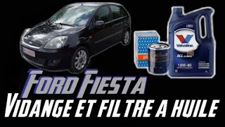 Ford Fiesta Vidange moteur et Filtre à huile [upl. by Ayvid]