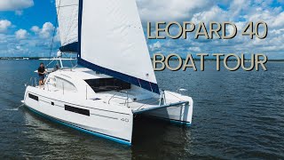 Leopard 40 Catamaran For Sale  Full InDepth Walkthrough  Yacht Tour [upl. by Awe94]