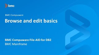 BMC Compuware FileAID for Db2  Browse and edit basics [upl. by Shalom]