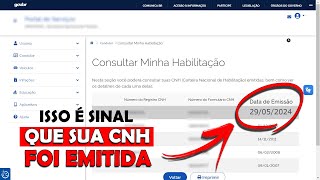 COMO SABER SE A CNH JÁ FOI EMITIDA PELO DETRAN  CNH SAIU FICOU PRONTA [upl. by Llenrrad]