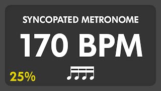 170 BPM  Syncopated Metronome  16th Notes 25 [upl. by Sigvard]