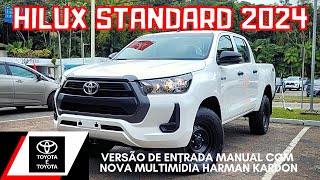 TOYOTA HILUX STD POWER PACK 2024 0KM TURBO DIESEL A ÚNICA MANUAL CABINE DUPLA DETALHES DO INTERIOR [upl. by Brezin]