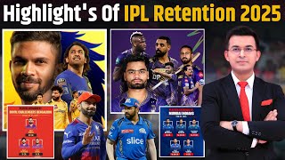 IPL 2025 Retention MS Dhoni Rohit Sharma Virat retained Pant Iyer released Know Top Highlights [upl. by Shara]