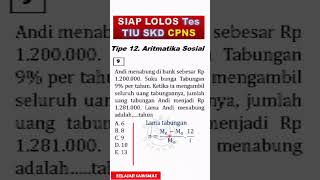 Soal Tipe 12 No 9 TES TIU CPNS ARITMATIKA SOSIAL [upl. by Sugirdor872]