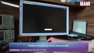 maXimator MAX10 FPGA example project tennis PONG game with HDMI video output [upl. by Willi]