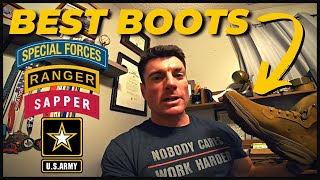 The BEST Boots for Soldiers  Special Forces Rangers Airborne Sapper School Ruck Marches etc [upl. by Rotman]