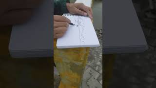 How to draw a outdoor pen sketch on a SketchBook with a pen [upl. by Lesli129]