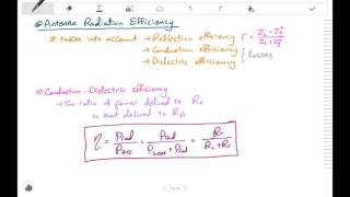 Antenna 10 Antenna Parameters Antenna Radiation Efficiency [upl. by Otsuaf932]