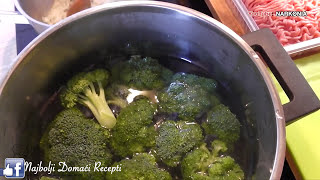 🥦 Recept BROKOLI brokula  mleveno meso i rendani sir 🥦 [upl. by Atinihc184]