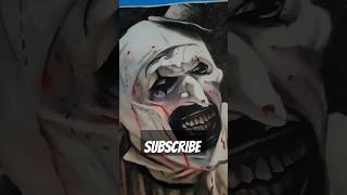 Realistic TerrifierArt The Clown Painting From TemuReview [upl. by Dmitri24]