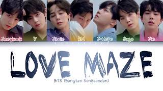 BTS 방탄소년단  Love Maze Color Coded LyricsHanRomEng [upl. by Auqined]