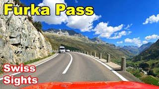 Furka Pass Switzerland 4K Video Scenic Drive from Andermatt [upl. by Calley]