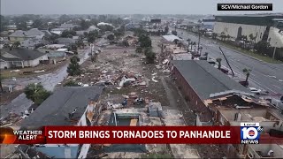 Tornadoes cause damage in Florida Panhandle [upl. by Lundin]