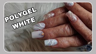 💅🏻 POLYGEL BIANCO E POLYGEL CON GLITTEROZZI ✨ ValentinaMNails [upl. by Pris615]