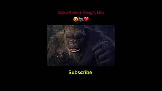 Godzilla x Kong The New Empire  Kong and Suko 🦍 Best Scene 😌❤️ youtubeshorts shortsfeed [upl. by Ailina]