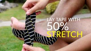 Ból stopy  rozcięgno podeszwowe Kinesiology Taping SPORTTAPEpl [upl. by Nahtanaj218]