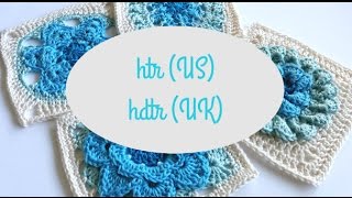 Half triple crochet htr US or Half double treble crochet hdtr UK by Shelley Husband Spincushions [upl. by Anaer]