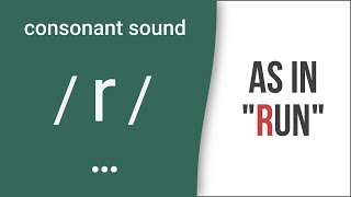 Consonant Sound  r  as in quotrunquot American English Pronunciation [upl. by Nehgem]