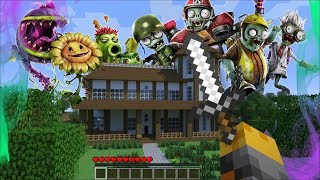 GIANT PLANT VS ZOMBIES APPEAR IN MY HOUSE IN MINECRAFT  Minecraft Mods [upl. by Reywas]