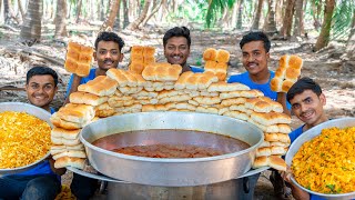 MISAL PAV  Kolhapuri Misal Pav Recipe  Street Food  Village Rasoi [upl. by Dimah]