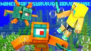 DEFEATING THE GUARDIAN TEMPLE O  Minecraft Fall Survival Episode 15  MicroGuardian [upl. by Netsrijk]