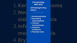 NEET MDS 2025 preparation  Oral Pathology revision table [upl. by Cecilia]