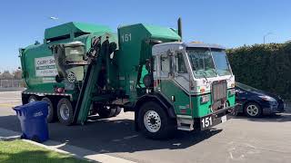 Calmet services trash truck 151 Peterbilt 320 part 98 [upl. by Pfaff]