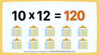 Multiplication Concept Multiply by 10  Times 10 Table  Golden Kids Learning [upl. by Etnoled]