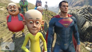 GTA 5 98778HARD IMPOSSIBLY New mega Ramp challenge  Motu Patlu  GTA 5 Motu Patlu cartoon [upl. by Pollitt]