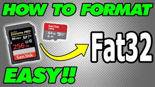 EASY  How to Format Large SD Cards to Fat32 [upl. by Annoynek]