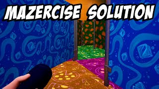 Easy Mazercise Solution  FNAF Security Breach 2023 Updated [upl. by Renrag]