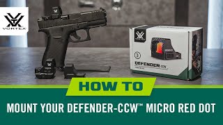 HowTo Mount the DefenderCCW™ Micro Red Dot [upl. by Oliy757]