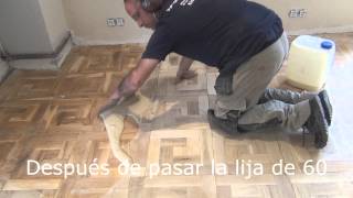 Cómo acuchillar un parquet [upl. by Aihsein]