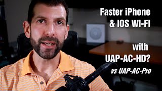 Comparing Ubiquiti UAPACHD to UAPACPro for higher wifi speeds on iPhone and iOS devices [upl. by Mure448]