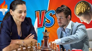 Tow High level Grandmaster Magnus carlsen vs Alexandra Kosteniuk held on last month chesss [upl. by Lucho]