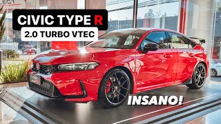 Avaliação  Novo Civic Type R 20 Turbo VTEC 2023  Curiosidade Automotiva [upl. by Handy]