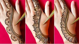 Top 3 stylish back hand mehndi  easy mehndi design  mehndi ka design  mehndi designs  mehndi [upl. by Anilave510]